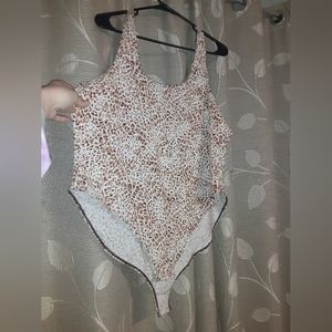 Old Navy Leopard Print Bodysuit XXL